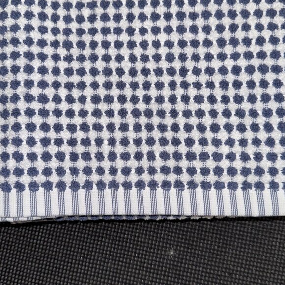 8 Pc. DKNY Monet Tile Blue White Squares Dots Stripes Towel Set Towels Gingham - Picture 10 of 11